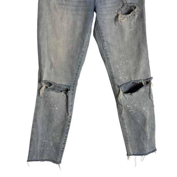Pistola High Rise Straight Leg Distressed Astrology Sign Constellation Jeans 25 - Picture 7 of 10
